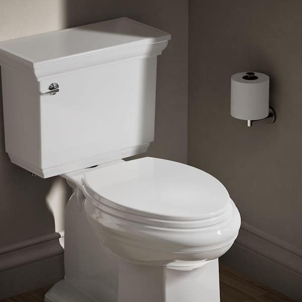 Wellworth Elongated Grip Tight Bumpers Front Toilet Seat in White