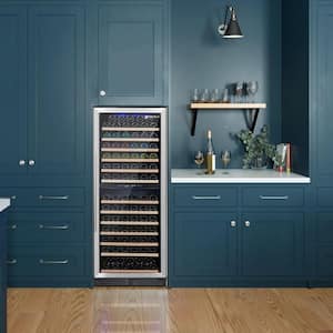 Dual Zone 152-Bottle Capacity Built-In Wine Cooler Cellar Cooling Unit in Black with Digital Temperature Control Screen