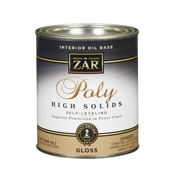 ZAR 1 qt. Clear Gloss Oil Base Interior Polyurethane - High Solids