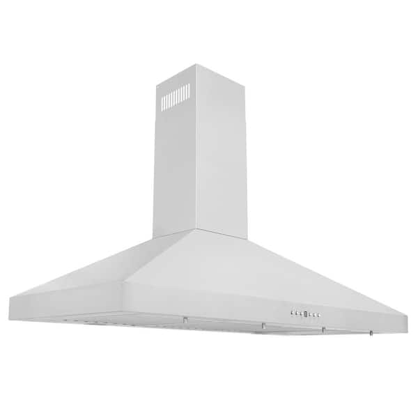 48 in. 400 CFM Convertible Vent Wall Mount Range Hood in Stainless Steel