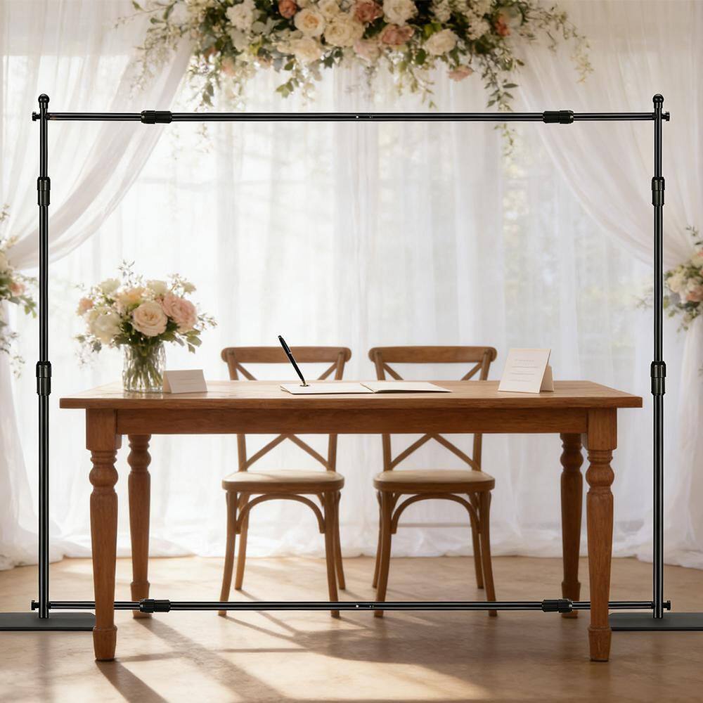 10 ft. x 10 ft. Heavy Duty Pipe and Drape Kit Backdrop Decorative Stand in Black price history on PriceWatchPro