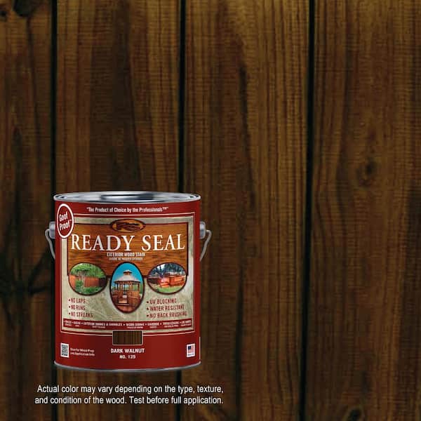 1 Gal. Dark Walnut/Flat Semi-Transparent Wood Deck Stain and Sealer