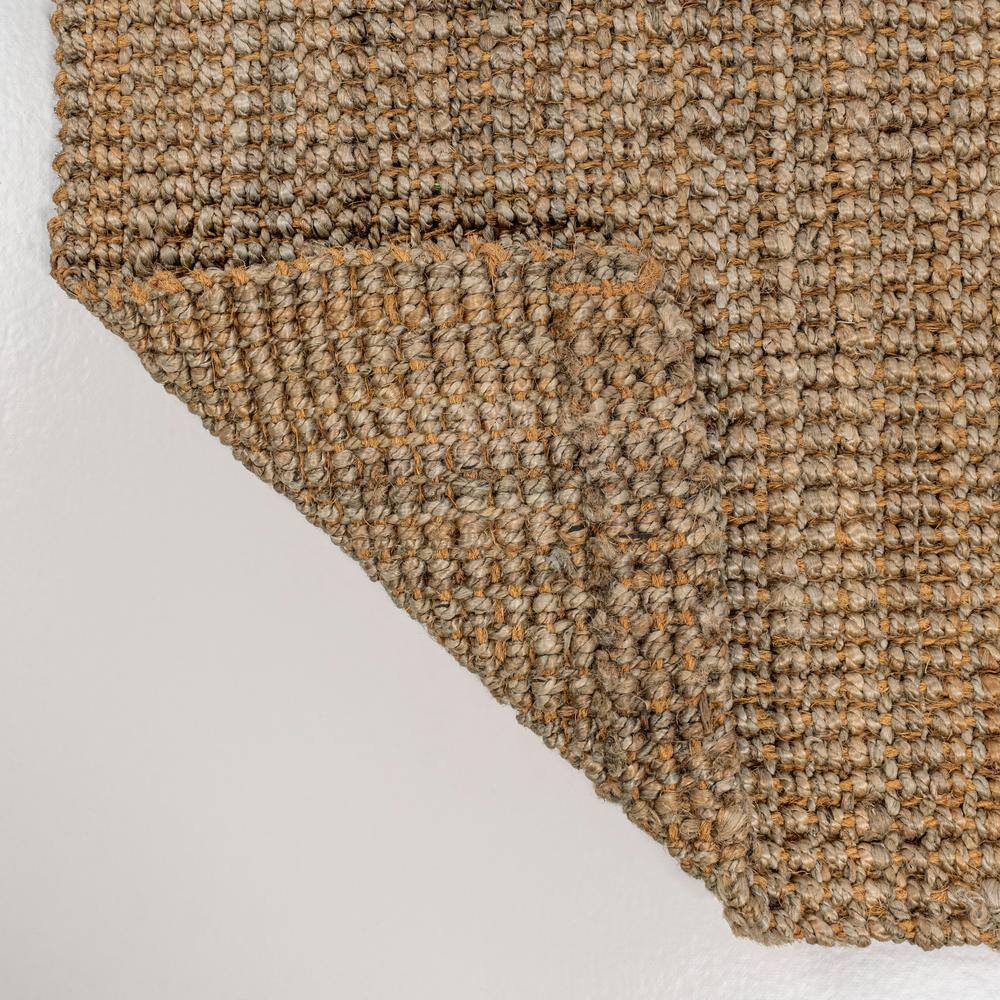 Natural Handwoven Jute Rectangular Area Rug, 5 x 8 ft