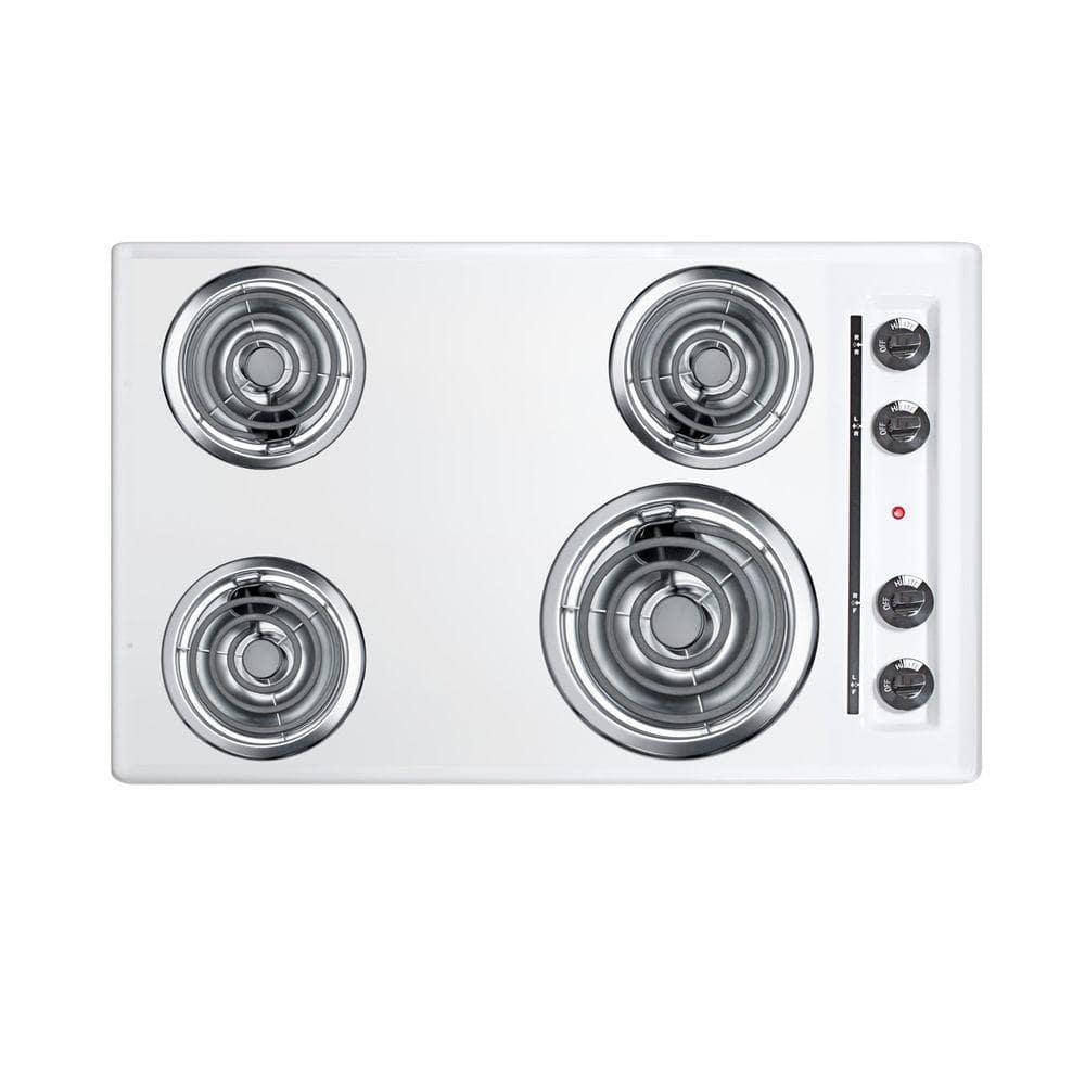 Summit 24 Wide Electric Coil Range White RE2411W