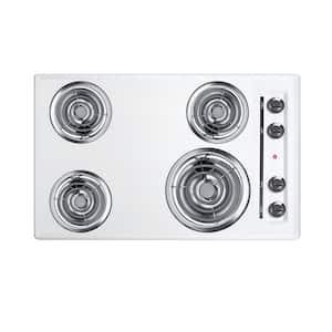 Summit CLRE24WH 24 Electric Slide-in Range with Smooth Ceramic Glass Top Storage Drawer Waist-High Broiler 4 Cooking Zones and Interior