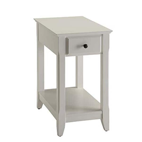 Benjara White Afiable Side Table