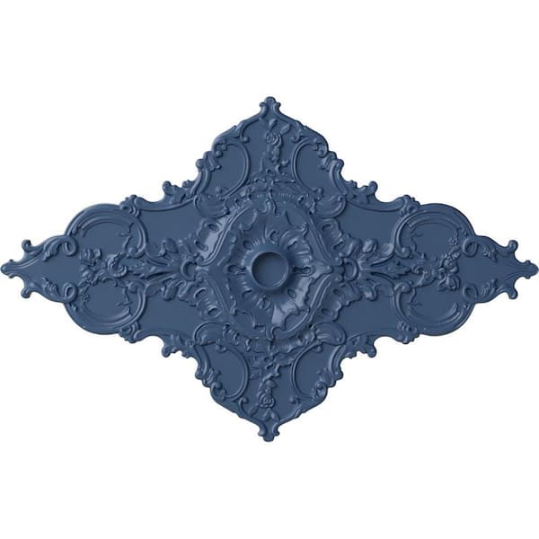 Ekena Millwork 2" x 67-1/4" x 43-3/8" Polyurethane Melchor Diamond Ceiling Medallion, Hand-Painted Americana