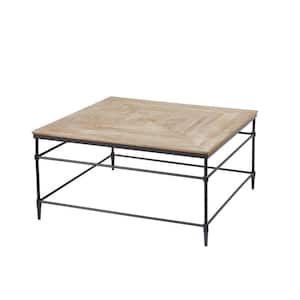 Fenway 36 in. Pickled Mango Square Solid Wood Top Coffee Table