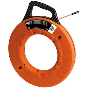 VEVOR Fish Tape 425 ft. x 1/4 in. Fiberglass Non-Conductive Duct Rodder  Wire Puller with Stand for Wall Electrical Conduit DZJYDB14425FT0HH2V0 -  The Home Depot