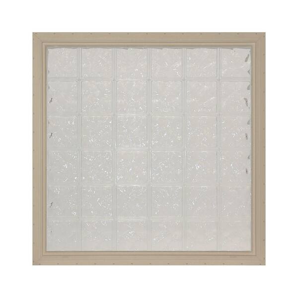 Unbranded 48.625 in. x 48.625 in. Decora Glass Block Window