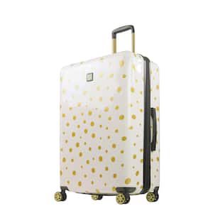 31 in. White Luggage Impulse Mixed Dots Hardside Spinner
