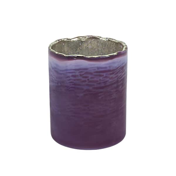 Purple Glass Votive Candle Holder