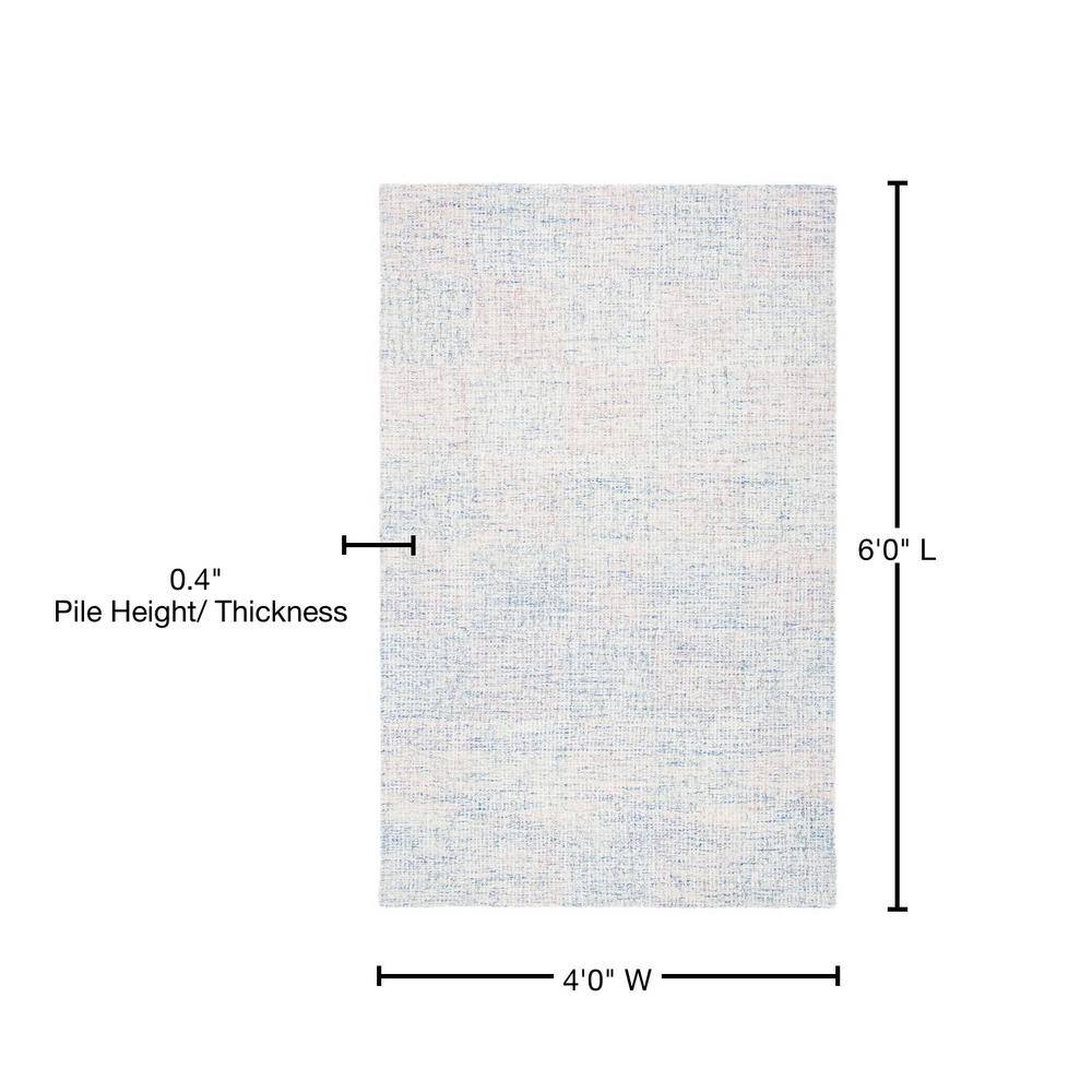 Metro Blue Hand-Tufted Wool 4' x 6' Area Rug
