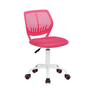 Carnation Pink Upholstery Task Chair With Adjustable Height