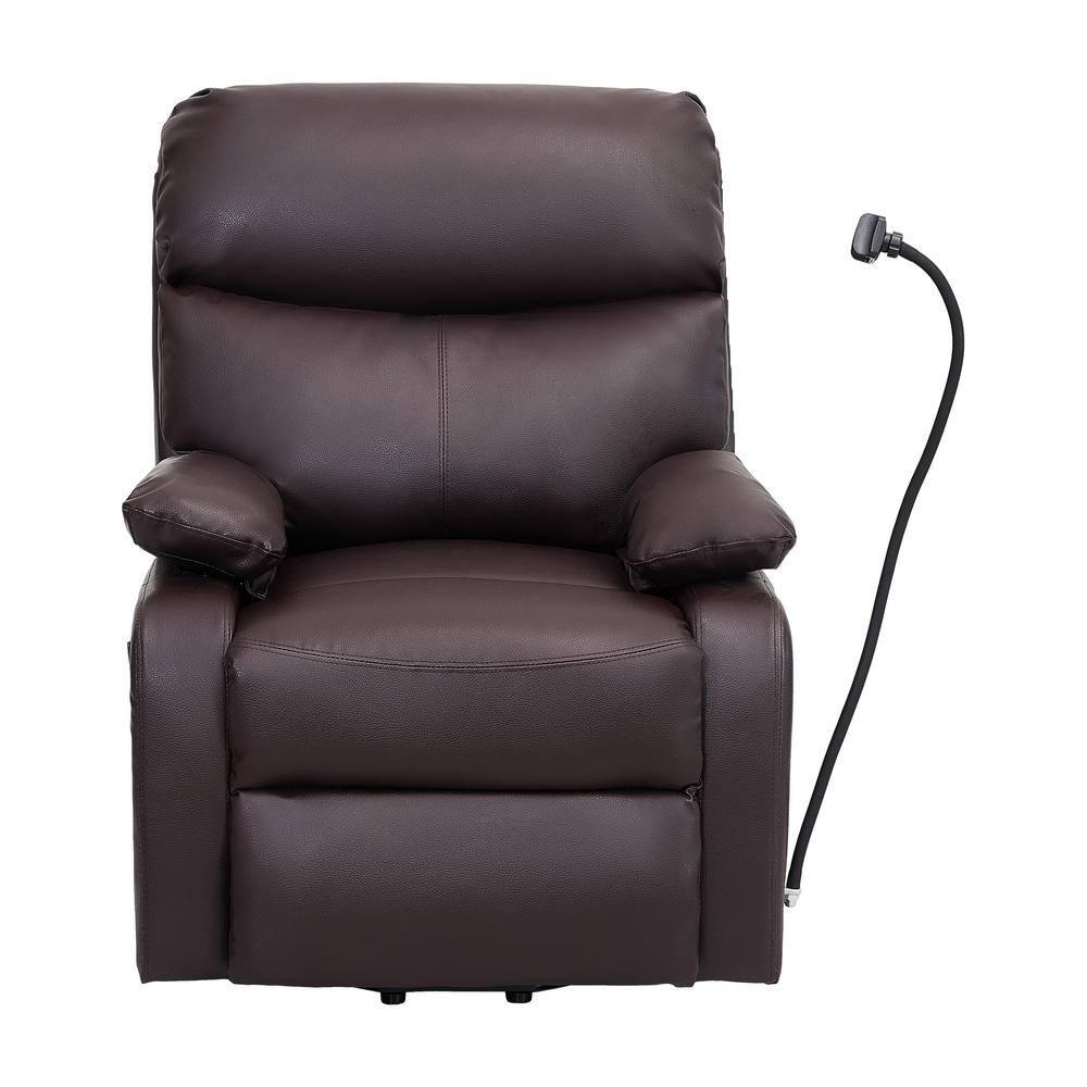 Hzlagm Yingj Brown Microfiber Upholstered Electric Lifting Recliner HZ ...