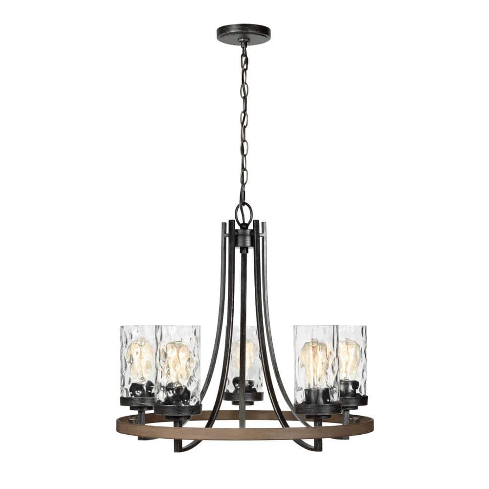 Generation Lighting Gaston 5-Light Weathered Gray Rustic
