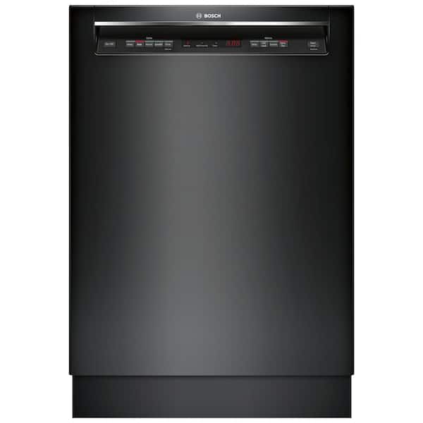 Bosch 300 Series 24 in. Black Front Control Tall Tub Dishwasher with Stainless Steel Tub and 3rd Rack, 44dBA SHEM63W56N The Home Depot