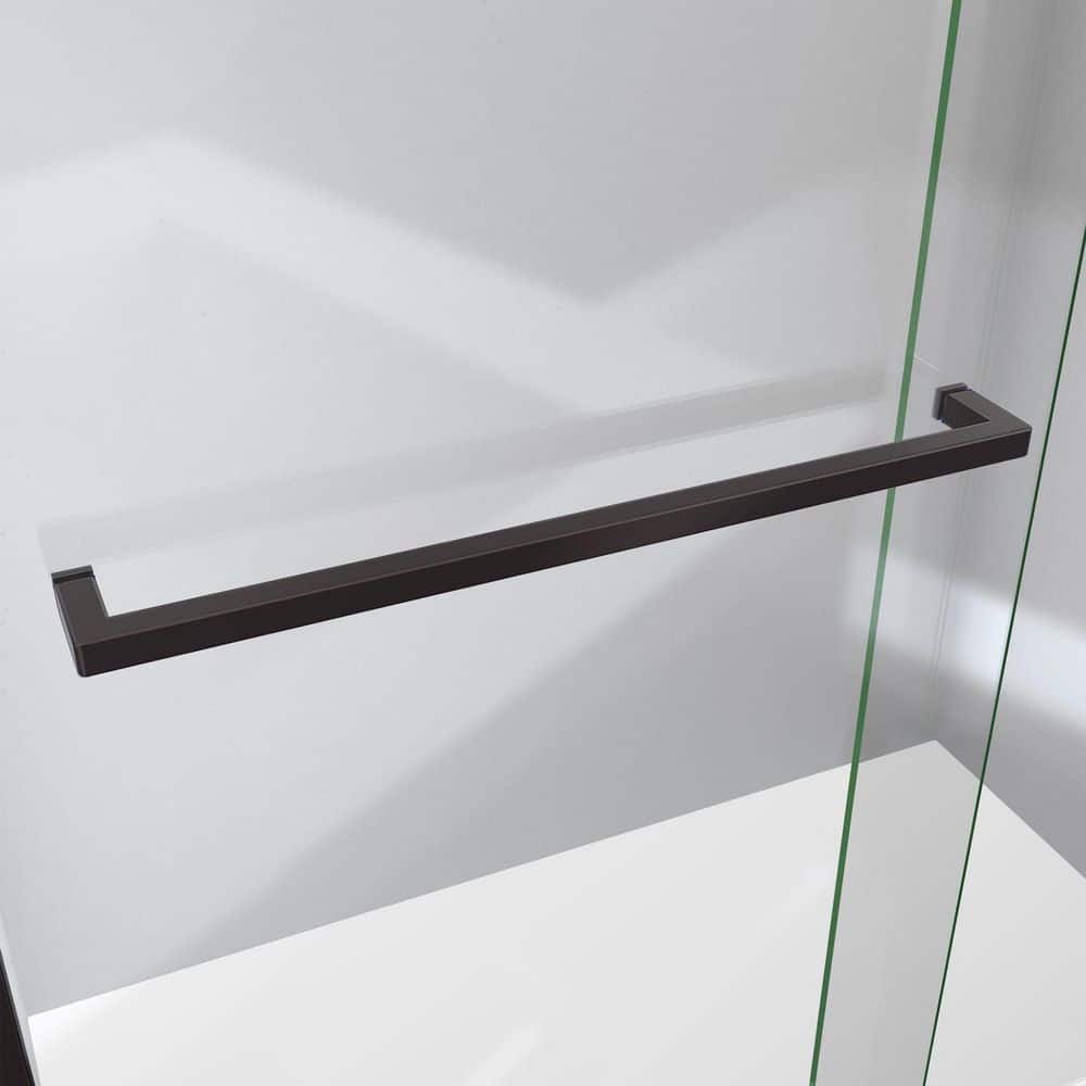 Sapphire-V 76" High Oil Rubbed Bronze Frameless Shower Door