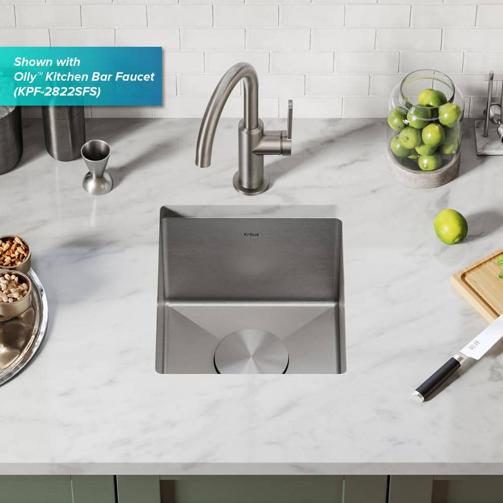 Kraus 13-inch Stainless Steel Undermount Bar Sink
