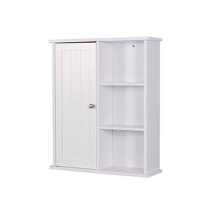 Costway 7.9 in.W Wall Mount Bathroom Cabinet Storage Organizer in White  GHM0010 - The Home Depot