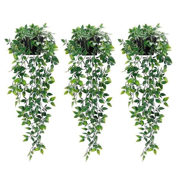 Fake Monstera Leaves Ivy Vine, 4-pack L0BG7W9XDW - The Home Depot