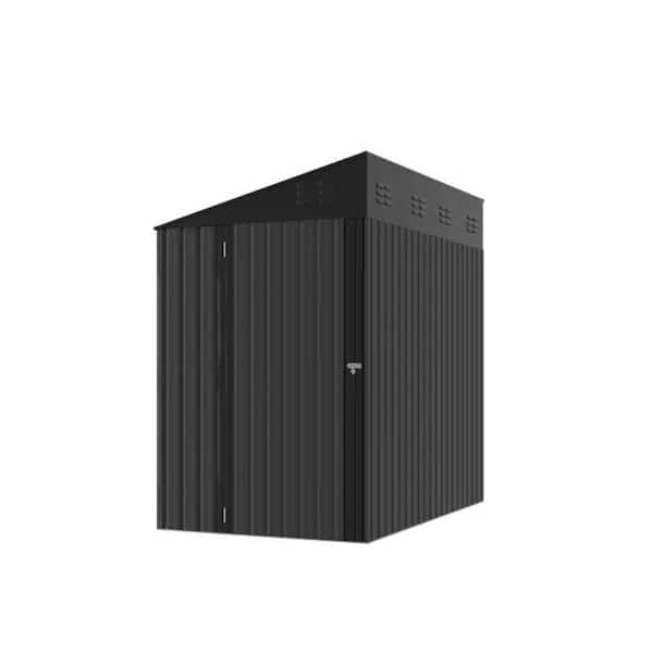 AECOJOY 4 ft. W x 7 ft. D Outdoor Metal Lean to Shed Garden