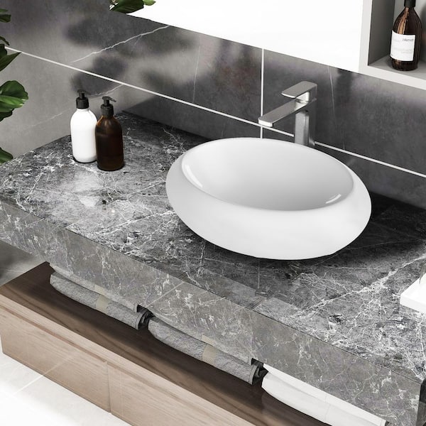 Marble Look Wash Basin Ceramic Vessel Sink Matt Grey Lavatory Art Basin -  China Sanitary Ware, Bathroom Sink