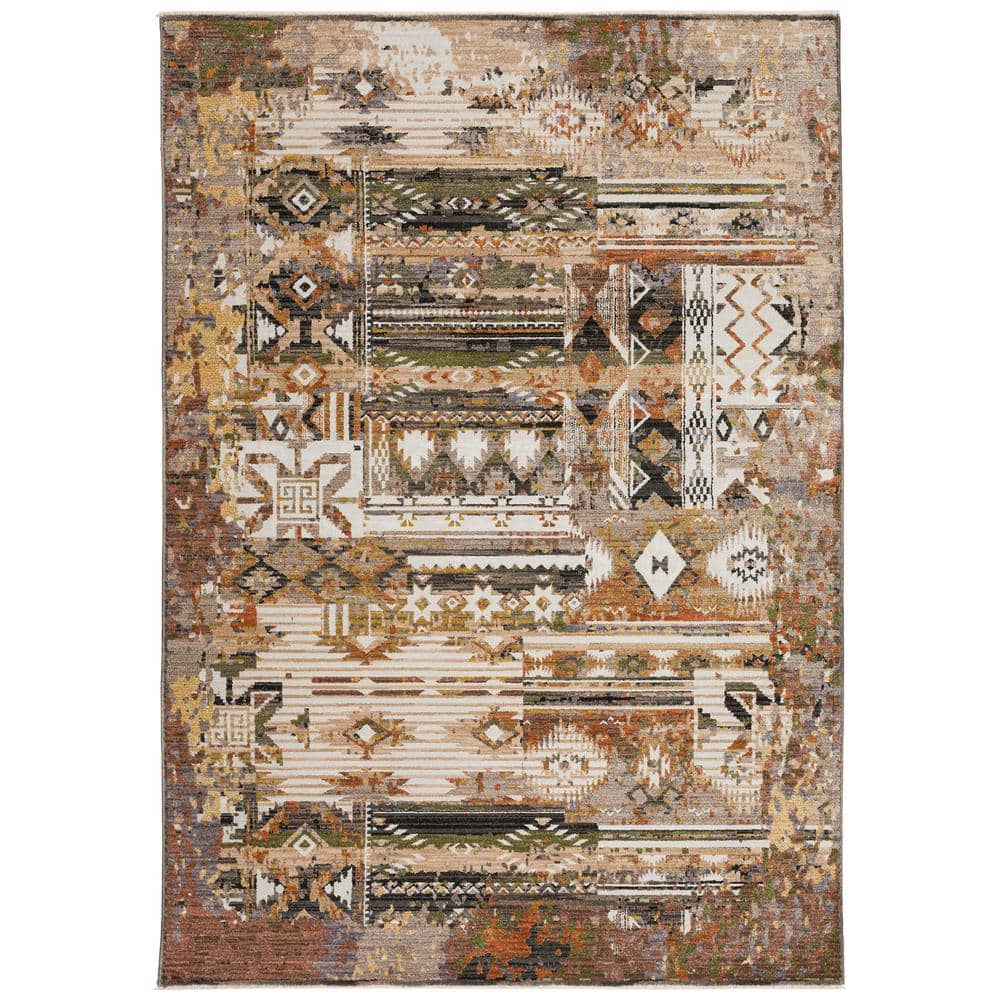 Odessa 9 ft. x 12 ft. 6 in. Red Geometric Rug