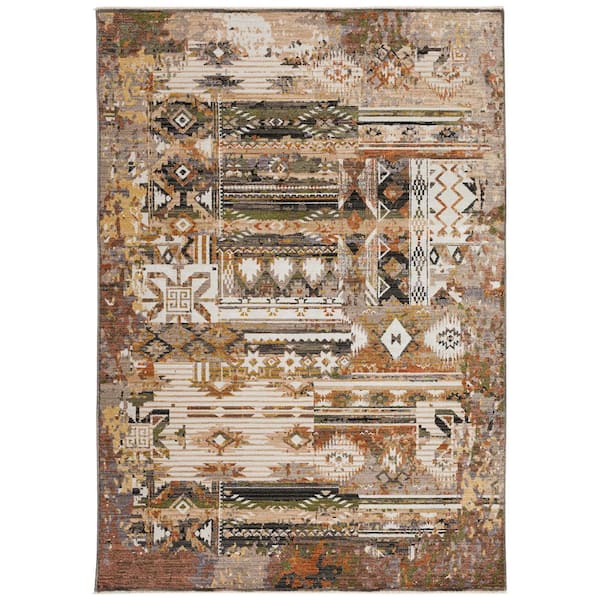 Addison Rugs Odessa 9 ft. x 12 ft. 6 in. Red Geometric Rug