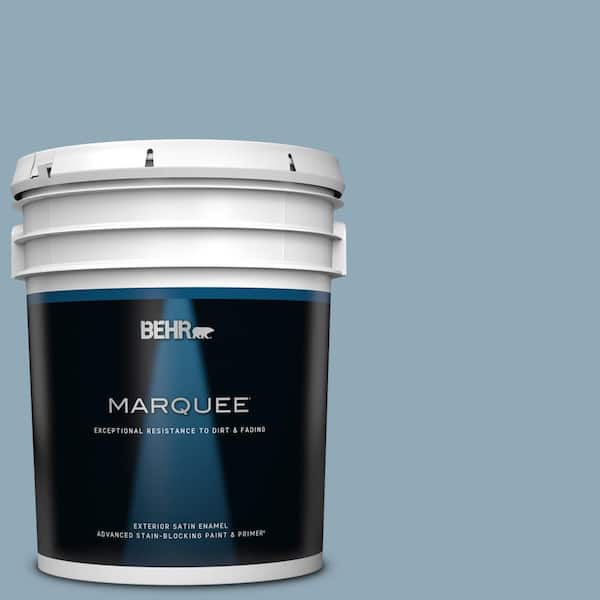 BEHR MARQUEE 5 gal. #PPU14-09 Windsurf Satin Enamel Exterior Paint & Primer