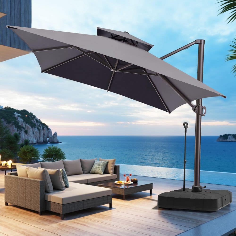 clearance sunbrella patio umbrellas Open Box Sunbrella 11ft Round Umbrella