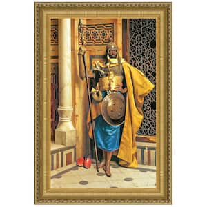 Palace Guard by Ludwig Deutsch Framed Architecture Oil Painting Art Print 49.25 in. x 33.75 in.