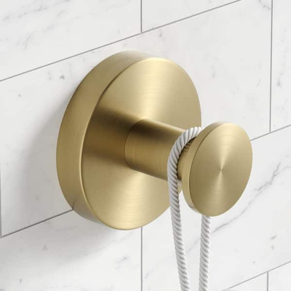 Elie Bathroom Robe and Towel Hook in Brushed Gold