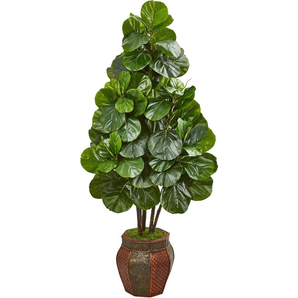 5 ft. Artificial Fig Tree in Planter for Indoor/Outdoor