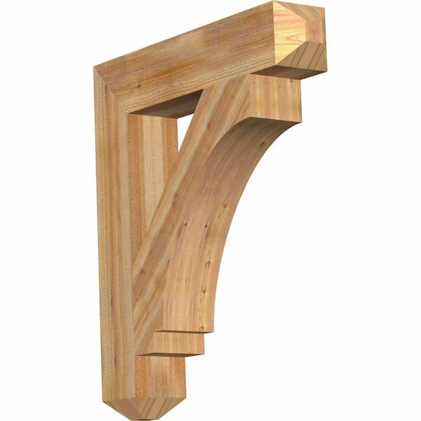 Ekena Millwork 6 in. x 36 in. x 32 in. Western Red Cedar Imperial Craftsman Rough Sawn Bracket