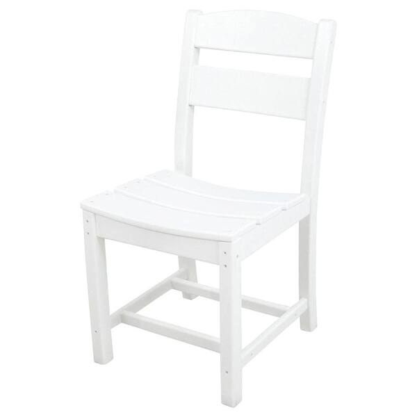 Ivy Terrace Classics White All-Weather Plastic Outdoor Dining Side Chair