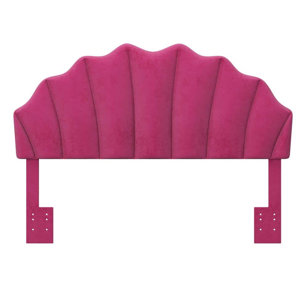 Pink Faux Velvet Tufted Full/Queen Upholstered Headboard