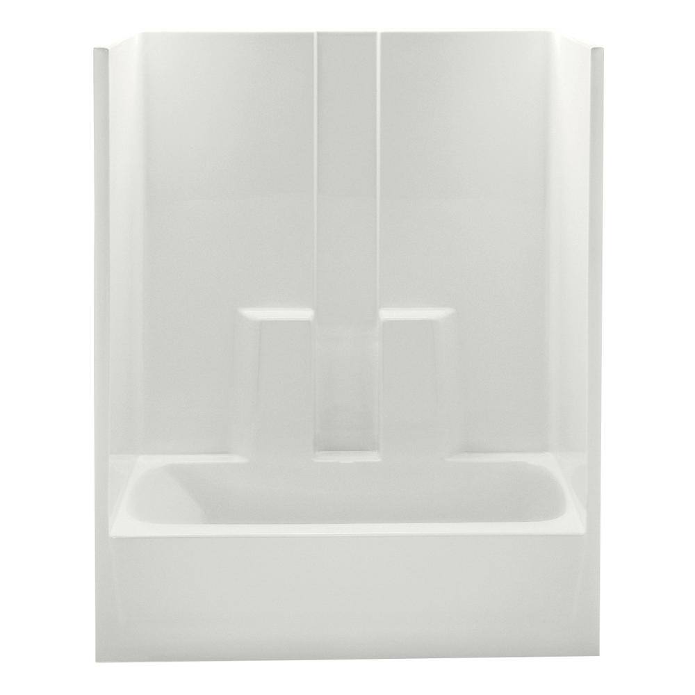 Everyday 60 in. x 32 in. x 78.3 in. 1-Piece Bath and Shower Kit with Right 