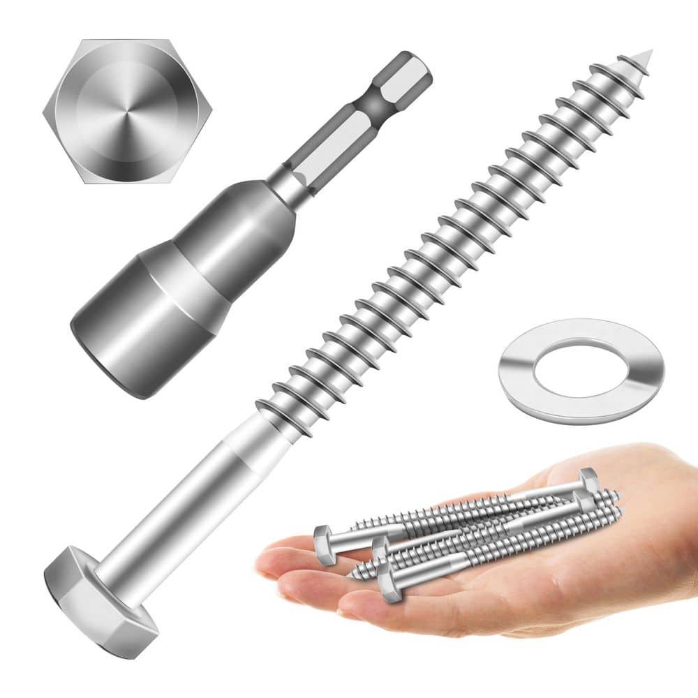1/4 in. x 3-1/2 in. Stainless Steel Hex Drive Hex Head Lag Screws (15-Pack) price history on PriceWatchPro