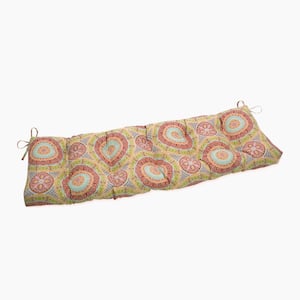 Novelty Rectangular Outdoor Bench Cushion in Pink