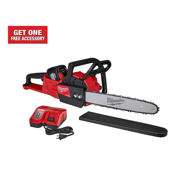 Milwaukee M18 FUEL 16 in. 18-Volt Lithium-Ion Battery Brushless Cordless Chainsaw Kit with 12.0 Ah Battery and M18 Rapid Charger