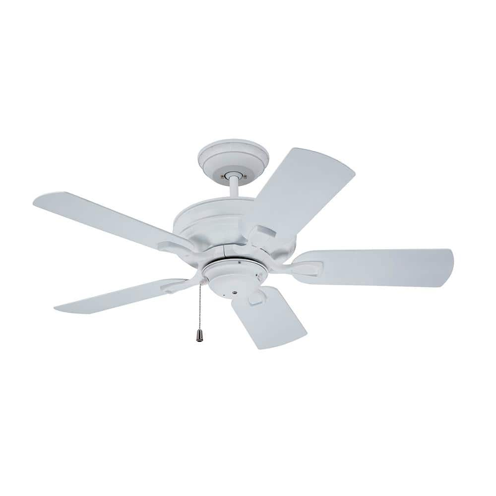 Kathy Ireland Veranda 42 In Indoor Outdoor Satin White Ceiling Fan Cf542sw The Home Depot