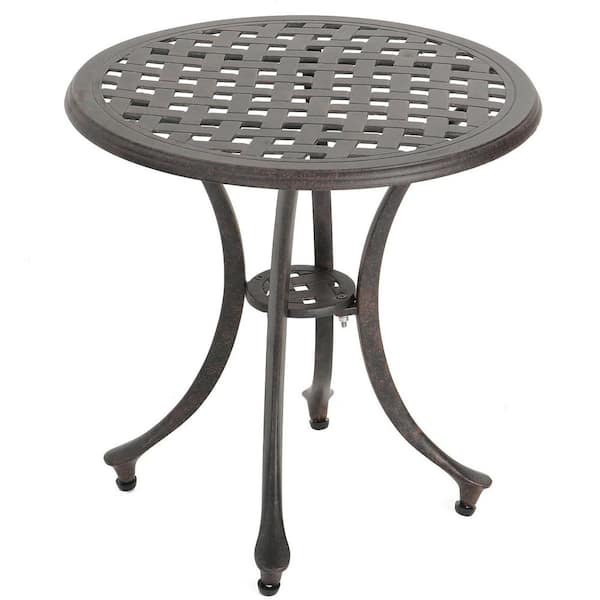 Unbranded Bronze Aluminum Outdoor Side Table