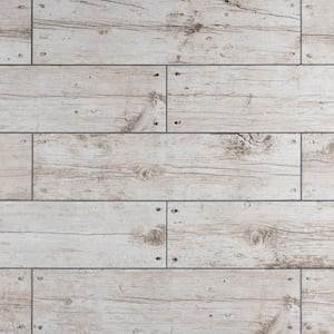 Cottage White 5-7/8 in. x 23-5/8 in. Ceramic Floor and Wall Tile (12.2 sq. ft. / case)