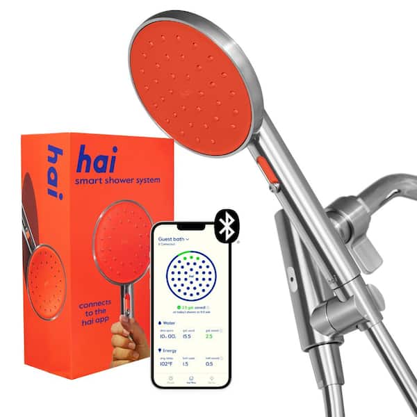 hai Smart 2-Spray Wall Mount Handheld Shower Head 2.5 GPM in Persimmon
