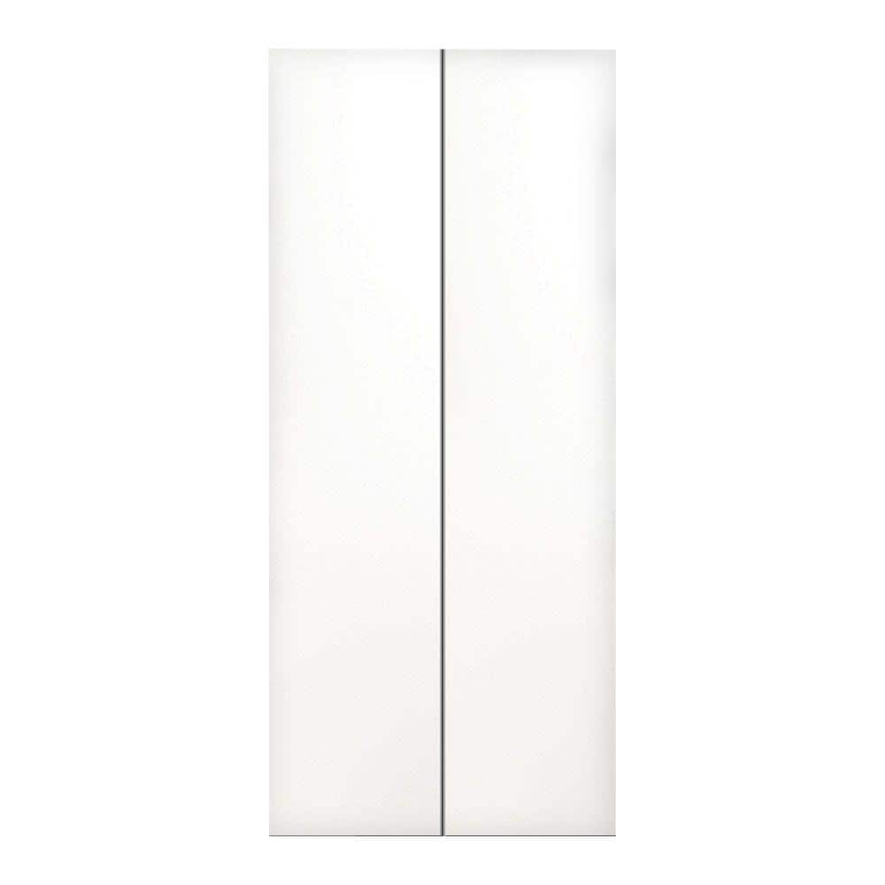 JELD-WEN 30 in. x 80 in. No Panel Primed Flush Hardboard Closet Bi