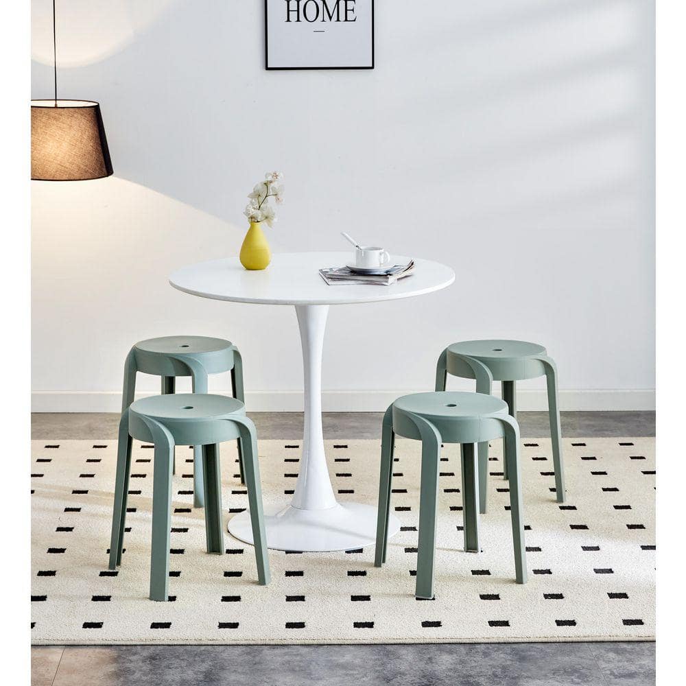 HOTEBIKE Stack Stools Set of 6, Plastic Indoor/Outdoor Flexible Seating ...