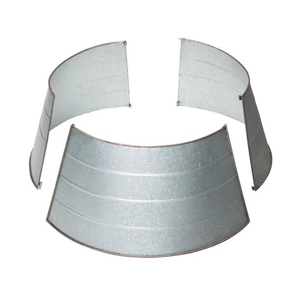 Glitzhome 26 in. D Galvanized Metal Tree Collar (KD