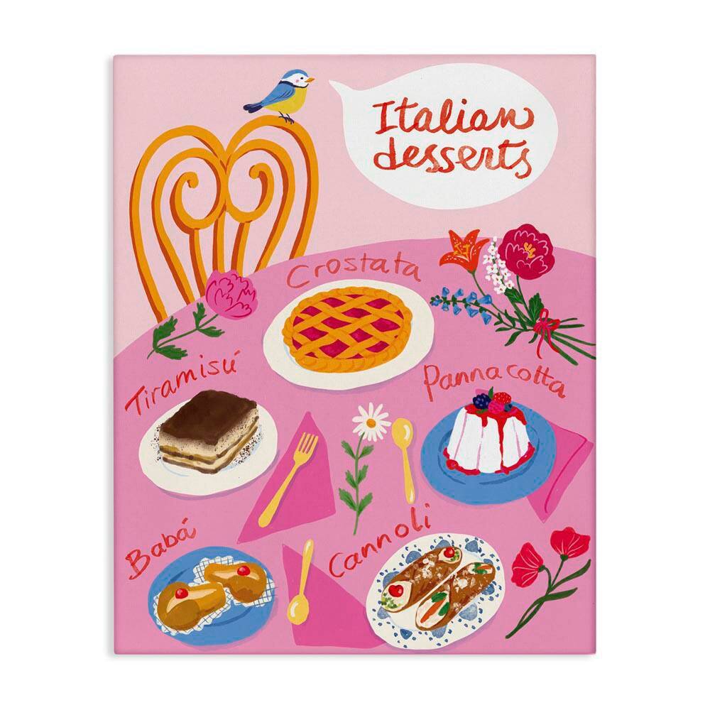Italian Desserts Table by Be Ni La Unframed Food Graphic Art Print 48 in. x 36 in. price history on PriceWatchPro