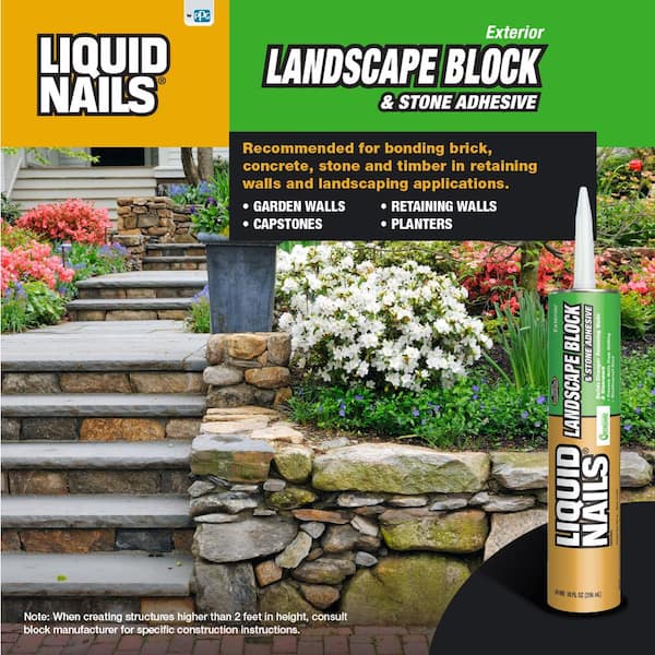 Liquid Nails Landscape Block Stone And, Landscape With 4 215 Timbers